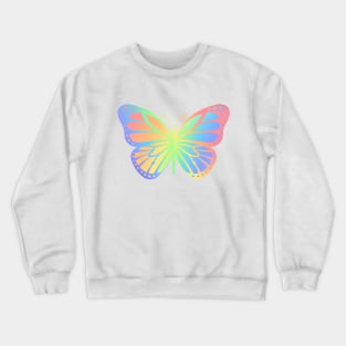 Rainbow Butterfly Holographic Crewneck Sweatshirt